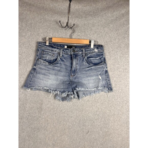 Kut From the Kloth Women’s Jane High Rise Shorts Size 10 Denim Jeans Blue EUC - Picture 1 of 11